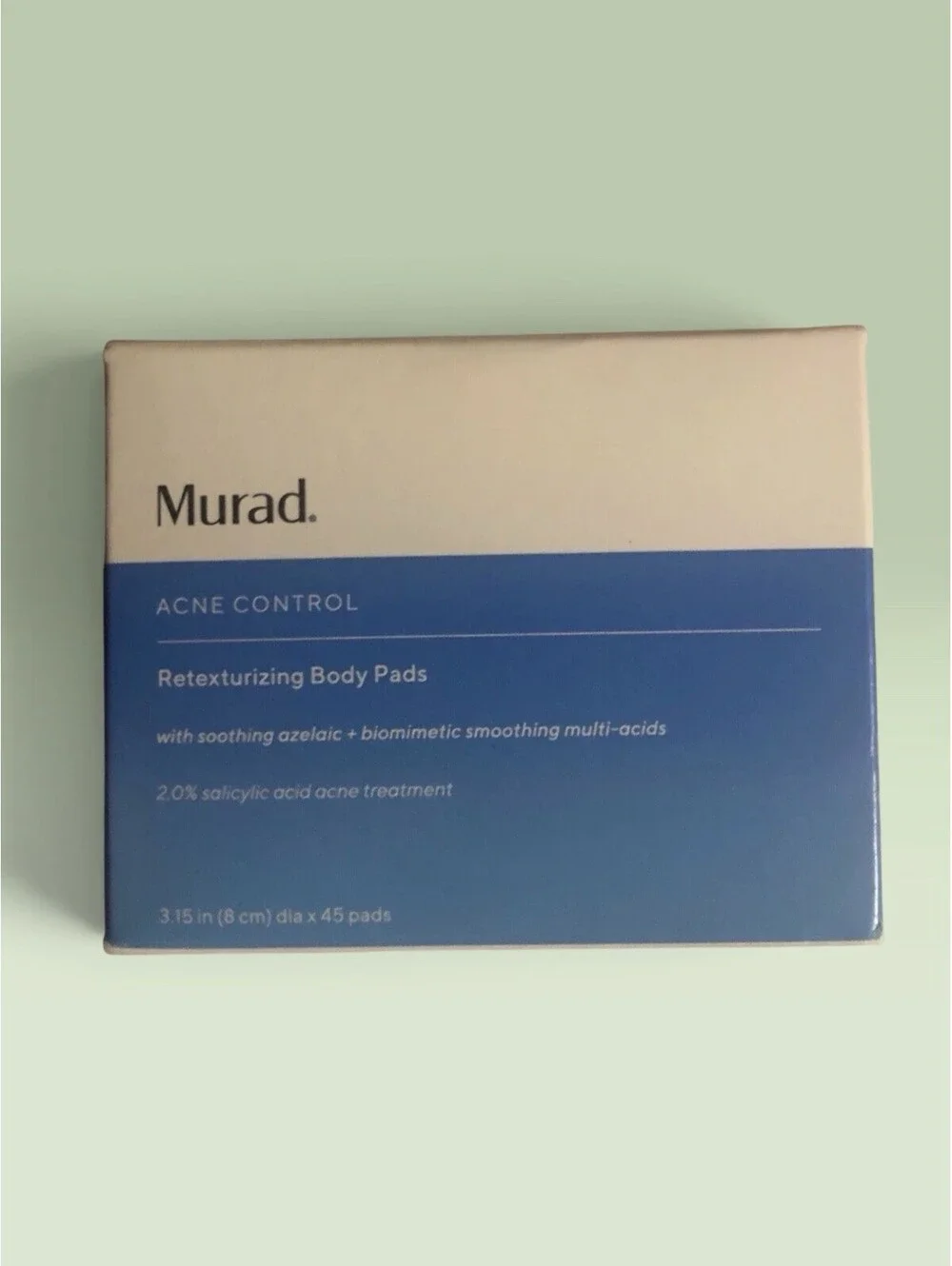 MURAD ACNE CONTROL RETEXTURIZING BODY PADS 45 COUNT 2% SALICYLIC ACID EXP 03/27
